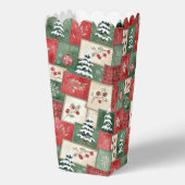 Country patchwork christmas pattern bedankdoosjes (Achterkant)