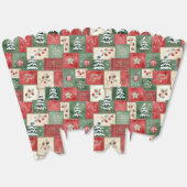 Country patchwork christmas pattern bedankdoosjes (Ongevouwen)