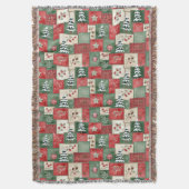 Country patchwork christmas pattern deken (Voorkant Verticaal)