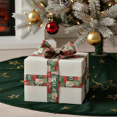 Country patchwork christmas pattern grosgrain lint