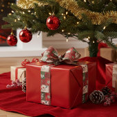 Country patchwork christmas pattern grosgrain lint