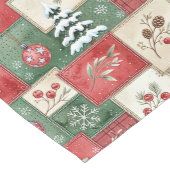 Country patchwork christmas pattern medium tafelloper (Hoek)