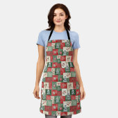 Country patchwork christmas pattern schort (Gedragen)