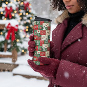 Country patchwork christmas pattern thermosbeker