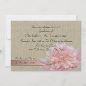 Country Peony Afstuderen Foto Kaart (Achterkant)