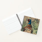 Country Pheasant Mannelijke Vogel Grijs Persoonlij Notitieboek (Binnen)