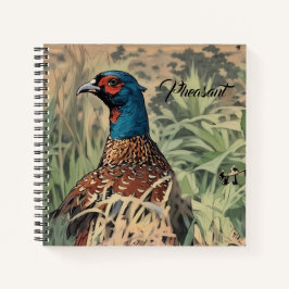 Country Pheasant Mannelijke Vogel Grijs Persoonlij Notitieboek