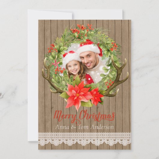 Country Photo Kerstmis Kaart (Voorkant)