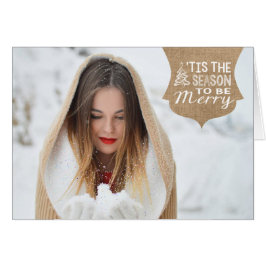 Country Photo Kerstmis Kaart