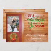 Country Photo Kerstmis Kaart (Voorkant / Achterkant)