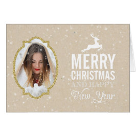 Country Photo Lace Lijst Kerstmis Kaart