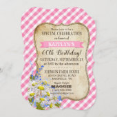 Country picknick met Daisy Bouquet Verjaardag Uitn Kaart (Voorkant / Achterkant)