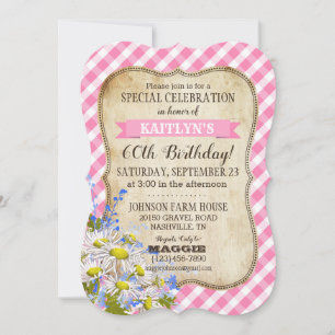 Country picknick met Daisy Bouquet Verjaardag Uitn Kaart