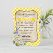 Country picknick met Daisy Bouquet Verjaardag Uitn Kaart (Staand voorkant)