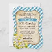 Country picknick met Daisy Bouquet Verjaardag Uitn Kaart (Voorkant)