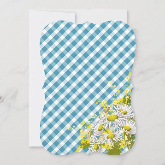 Country picknick met Daisy Bouquet Verjaardag Uitn Kaart (Achterkant)