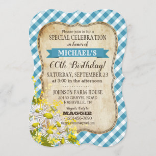 Country picknick met Daisy Bouquet Verjaardag Uitn Kaart