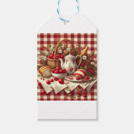 Country Picnic Gift tag Cadeaulabel (Voorkant)