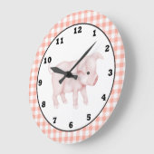 Country Pig Cartoon wall clock Grote Klok (Hoek)