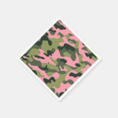 Country Pink Green Army Camo Camouflage Verjaardag Servetten (Hoek)