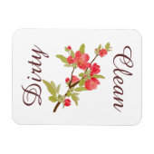 Country Pink Tree Blossoms Vaatwasser Magneet (Horizontaal)