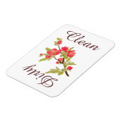 Country Pink Tree Blossoms Vaatwasser Magneet (Linkerzijde)