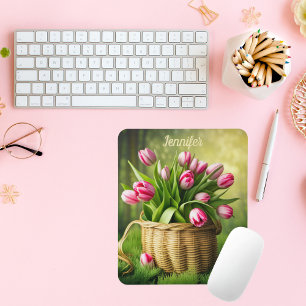Country Pink Tulips Muismat