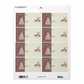 Country Plaids, Herten, Bomen Gift Label Sticker 2 (Full Sheet)