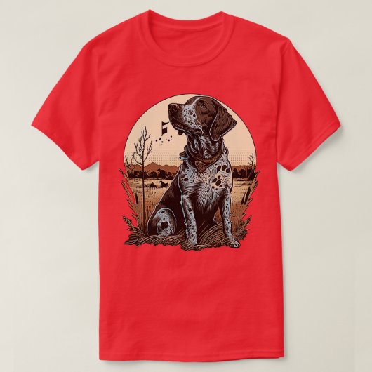 Country pointer dog t-shirt (Design voorkant)