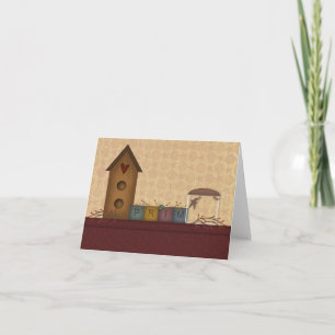 Country Primitive Shelf Note Card Kaart