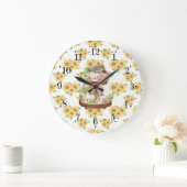 Country Pumpkin And Sunflowers Wall Clock Grote Klok (Huis)