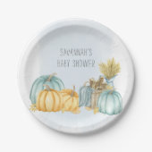 Country Pumpkin gepersonaliseerde Herfst Party Papieren Bordje (Voorkant)