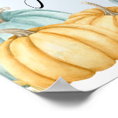 Country Pumpkin Herfst Kaarten en Cadeaus Poster (Hoek)