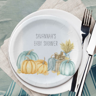 Country Pumpkin Personalized Herfst Party Papieren Bordje