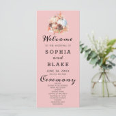 Country Pumpkins Herfst Baby Roze Trouwprogramma (Staand voorkant)