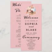 Country Pumpkins Herfst Baby Roze Trouwprogramma (Voorkant / Achterkant)