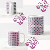 Country Purple Pattern Shapes Custom Text Koffiemok