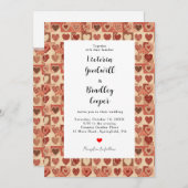 Country Quilt Patchwork Cute Custom Photo Wedding Kaart (Voorkant / Achterkant)