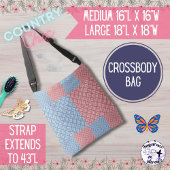 Country Quilt Roze en Blauw Tote Bag