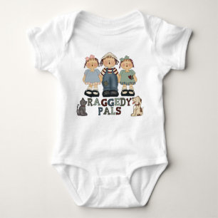 Country Raggedy Ann en Andy Pals Baby's Bodysuit