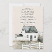 Country Ranch Boerderij Schuur Huwelijksuitnodigin Kaart (Voorkant)