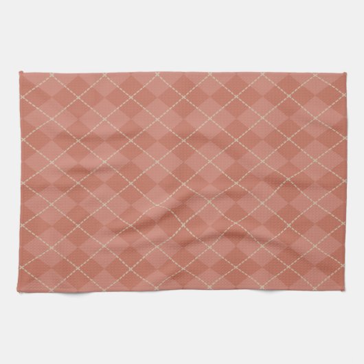 Country Red Argyle Kitchen Towel Theedoek (Horizontaal)