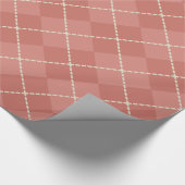 Country Red Argyle Wrapping Paper Cadeaupapier (Hoek)