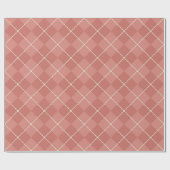 Country Red Argyle Wrapping Paper Cadeaupapier (Vlak)