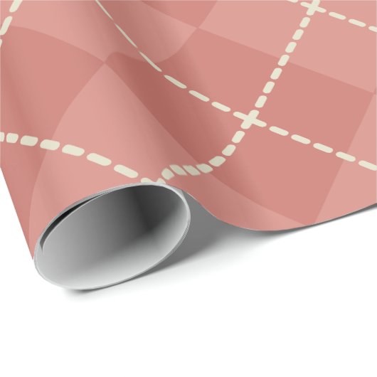 Country Red Argyle Wrapping Paper Cadeaupapier (Rol Hoek)