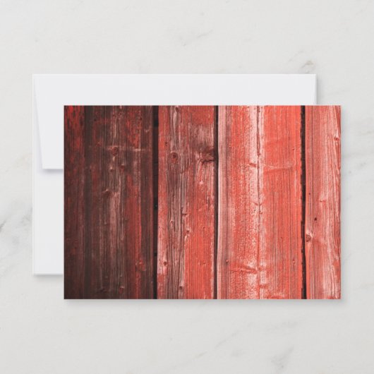 Country Red Barn Wedding - Uitnodiging (Achterkant)