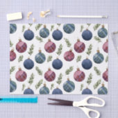Country Red Blue Ornaments Christmas Tissuepapier (Craft)