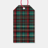Country Red Green Plaid Kerst Herten Cadeaulabel (Achterkant)