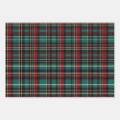 Country Red Green Plaid Kerst Herten Inpakpapier Vel (Voorkant)