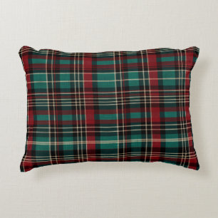 Country Red Green Plaid Kerstmis Accent Kussen